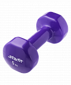 Гантель виниловая StarFit DB-101 5 кг, фиолетовая