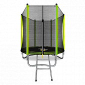 Батут 6FT с внешней страховочной сеткой и лестницей ARLAND(Light green)