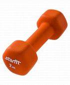 Гантель неопреновая StarFit DB-201 2 кг, оранжевая